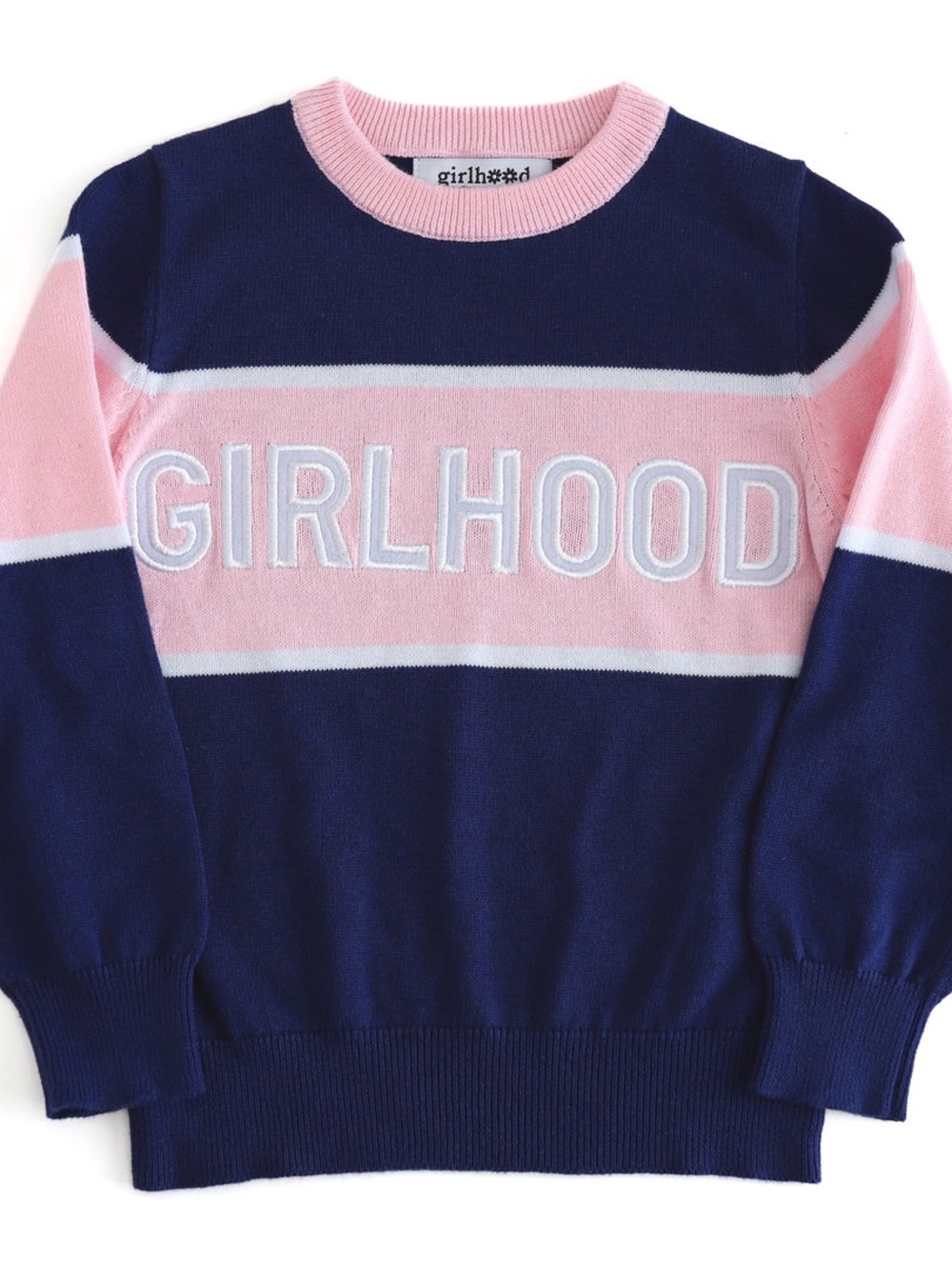 The Girlhood Sweater for Women Mom - Navy/Pink NWT SIZE WM/WL